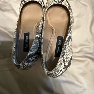 White House Black Market Snakeskin Ballet Flats